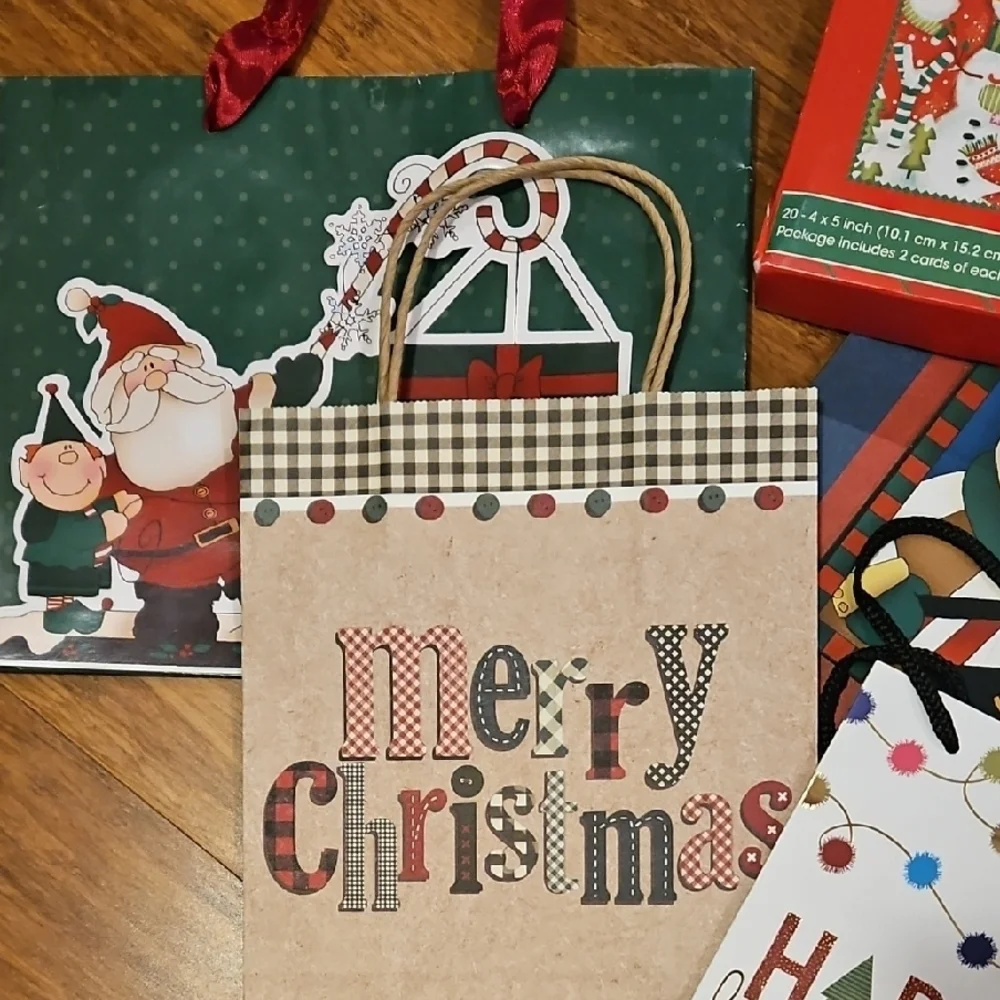 Colorful Gift Bags and Wrapping Set